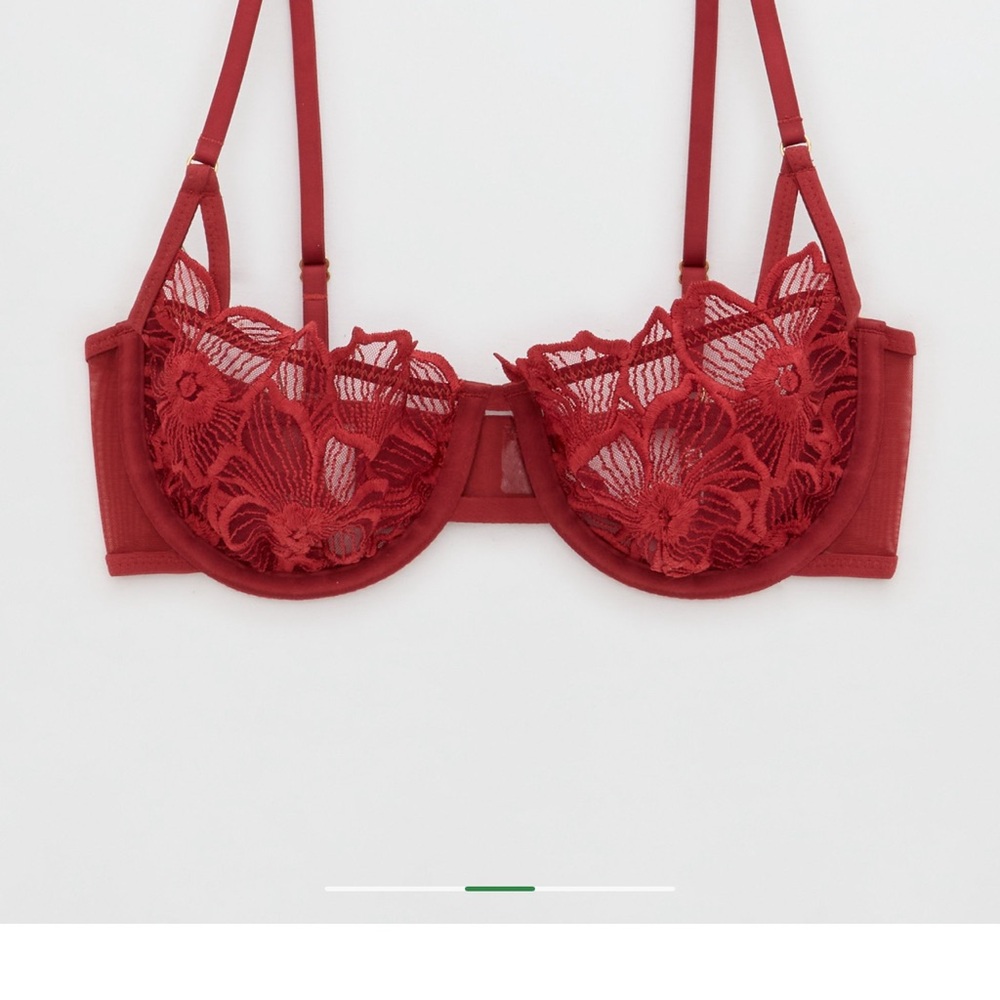Aerie Elegant Red Lace Bra